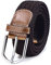 Stoffgürtel Stretchgürtel geflochten und elastisch Gürtel für Damen und Herren Länge 100 cm bis 130 cm dunkelbraun