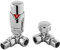Nuie HT317 Luxury Corner Thermostatic Radiator Valves, Silver