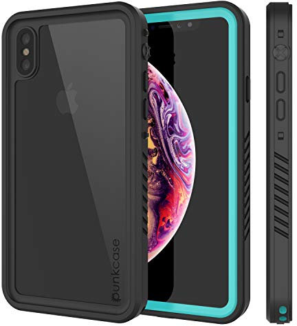 PunkCase XS Waterproof Case [Extreme Series] [Slim Fit] [IP68 Certified] [Shockproof] [Snowproof] Armor Cover W/Built In Screen Protector Compatible W/Apple iPhone XS (Teal)