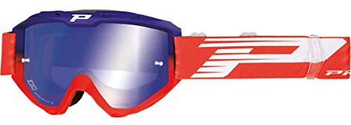 Progrip 001311300 Maske 3450-338 FL, Blau/Rot mit Spiegelglas, OSFA