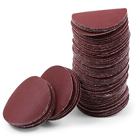 LEONTOOL 2 Inch Hook and Loop Sanding Discs 1000 Grit 100Pcs Sandpaper Discs for Random Orbital Sander Pads Grinding Polishing Metal Wood Rubber Leather Plastic Stone Glass