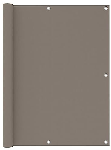 vidaXL Balkon Sichtschutz Bespannung Terrasse Windschutz Sonnenschutz Balkonbespannung Balkonverkleidung Taupe 120x400cm Oxford-Gewebe