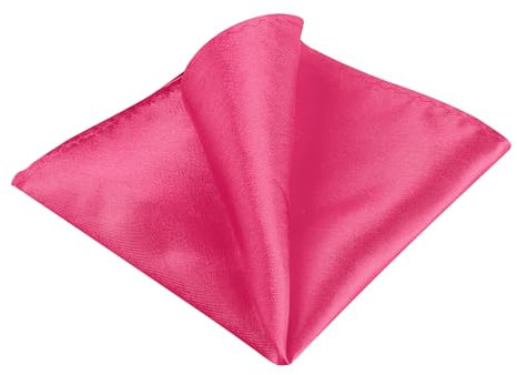 Allegra K Mouchoirs de poche pour hommes de couleur unie pour la fête de mariage Fuchsia Taille unique