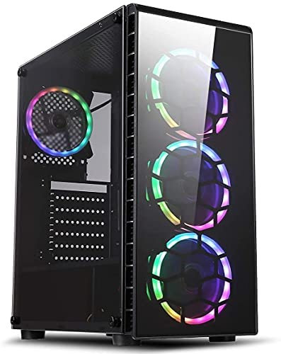 Fast Gaming PC Computer Bundle Intel Core i5 16GB 256GB SSD Win10 GT710 WiFi Raider PC Gaming Case, Mid-Tower ATX, Halo Dual(16 GB 1TB) (8GB+ 1TB)