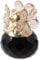 FRCOLOR 60ml Perfume Spray Bottle Vintage Glass Crystal Flower Bottle for Essential Oil Fragrance Aroma Container Black