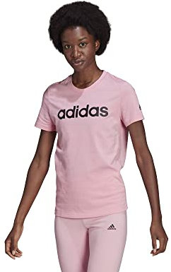 Adidas HD1681 W LIN T T-Shirt Women's Light pink/Black XS