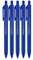 inoxcrom: S1 - Bolígrafo retráctil, escritura ultra suave y tacto agradable, punta media (1mm), bolsa 5 bolis (Azul)