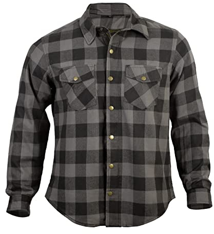 GREAT BIKERS GEAR - Motorcycle Shirt Fully Reinforced with Protective Aramid Lining Fabric Motorbike Riding Free Ce Protectors