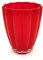 DARO DEKO Blumentopf aus Glas Ø 14 x 17cm konisch rot Bloom Orchideen-Topf Übertopf Blumenvase