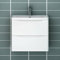 Acezanble Waschtisch mit Unterschrank 60 cm Hochglanz Weiß Badmöbel Gäste WC