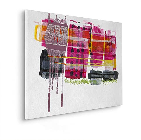 Komar Keilrahmenbild im Echtholzrahmen - Ruby Pink - Größe 60 x 90 cm - Wandbild, Kunstdruck, Wanddekoration, Design, Wohnzimmer, Schlafzimmer