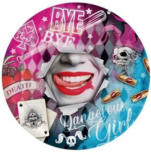 FIESTAS GUIRCA Paquete 6 Platos Dangerous Harley Quinn 23CM