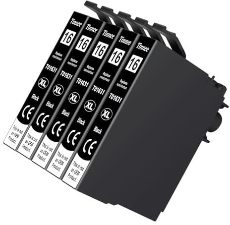 Tinnee 16XL 16 XL Druckerpatronen Kompatibel mit Epson 16XL Epson 16 XL Patronen für Epson Workforce WF-2750DWF WF-2760DWF WF-2660DWF WF-2650DWF WF-2630WF WF-2540WF WF-2530WF WF-2510FN WF-2010W