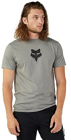 Fox Racing Fox Head Premium Tee – T-Shirt Lifestyle – T-Shirt Manches Courtes – T-Shirt décontracté – Matière Douce – Jersey Coton – Coupe Confortable – Heather Graphite, Taille: L