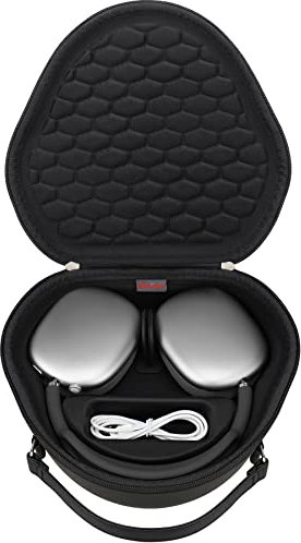 Elonbo Harte Tragetasche für Apple AirPods Max Wireless Over-Ear Kopfhörer, Neue Air Pods Max Hülle Kopfhörer Reise Schutzhülle Kopfhörer Aufbewahrungstasche. Schwarz