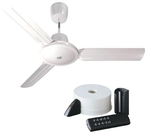 GASFRIGO - Ventilatore da soffitto 61750 Nordik Evolution R 90/36 Bianco + comandi da muro o telecomando (61750 + TELENORDIK 5TR)