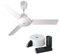 GASFRIGO - Ventilatore da soffitto 61750 Nordik Evolution R 90/36 Bianco + comandi da muro o telecomando (61750 + TELENORDIK 5TR)