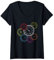 Damen Sammler von Uhren T-Shirt mit V-Ausschnitt