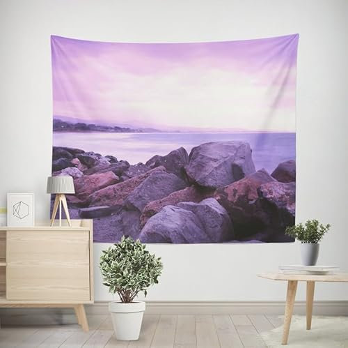 EHOMERY Wandbehang Foto Wandbehänge Deko Meeresstein Wandbehang 3D Wandtuch Quote Wohnzimmer Schlafzimmer Wandbehang Dekoration 100x70cm