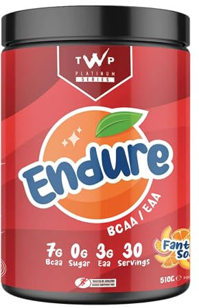 TWP Nutrition Platinum Series Endure, EAAs & BCAAs Electrolyte Blend Pre, Intra and Post Workout, Zero Sugar, 510g and 30 Servings, 20 Great Flavours (Fantastic Soda)