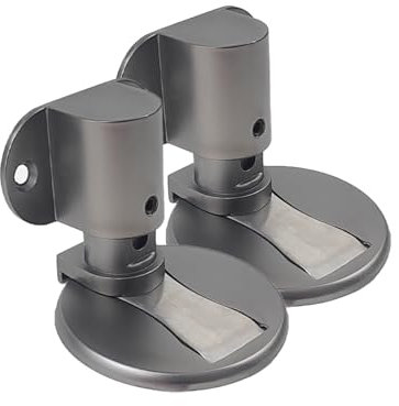 Invisible Magnetic Door Stopper,Adjustable Door Stop 3M Double-Sided Adhesive Tape Or Drilling Installation,for Various Door Types, Floor Fixed (Grey)