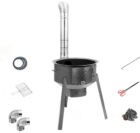 Réchauds de Tente, Chaudière à Bois, Poêle à Bois, Poêle à Bois Portable pour Chauffer Une Grande Marmite pour Le Camping en Plein Air