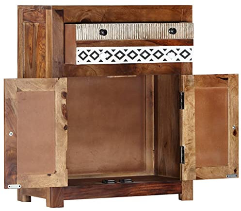 KTHLBRH Wohnzimmerschrank Esszimmerschrank Vielseitiges Sideboard Beistellschrank 60x30x75 cm Massivholz Palisander für Küche, Wohnzimmer, Aufenthaltsraum