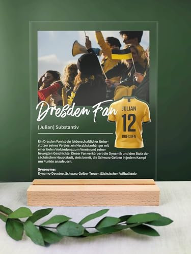 Dresden Geschenk personalisiert - Acryl Geschenk - Definition: Dresden Fan - Dresden Fanartikel, Dresden Fangeschenk, Dresden Geschenke, Geschenk für Dresdenfans