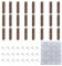 TopBine 24 Stück Holz Kerze Dochte, Zuschneidbare Kerzendochte Aus Holz Umweltfreundliche Holzdochte Dauerdocht für Kerze DIY Handwerk(1.1 * 1.1 * 9 cm,mit 24 Nägeln und 2 Bögen Klebepunkte)