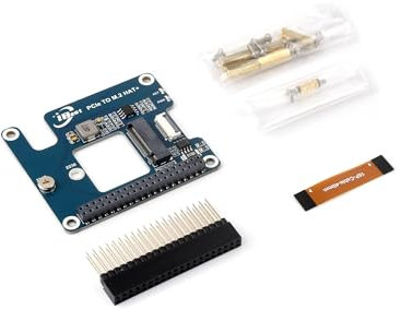 PCIe To M.2 Adapter Board Compatible with Raspberry Pi 5,Supports NVMe Protocol 2230/2242 Size M.2 Solid State Drive,Supports Gen2 and Gen3 Modes, High-Speed Reading/Writing