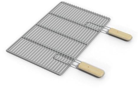 HAGO Edelstahl Grillrost | Eckig 54x34cm | Ersatzrost | Grillgitter | Grillgitter | universal | mit Griffen | Edelstahl | massiv | Gasgrill | Kohlegrill