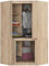 BDW - Eckschrank Schlafzimmer - Kleiderschrank Groß - Schrank 100 cm breit, 180 cm hoch - Eckkleiderschrank mit Kleiderstange und Einlegeböden - Kleiderschrank Sonoma-Eiche