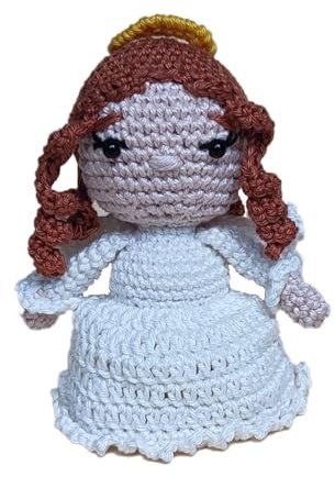 Süßer gehäkelter Engel, Schutzengel, Beschützer, Himmelsbote, Amigurumi, Kirche, Weihnachten, Christkind, Christkindchen, Glücksbringer, Weihnachtsdeko