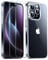 Temdan Clear Case Compatible with iPhone 15 Pro 6.1 [Anti-Yellowing] [Military Grade Drop Protection], 1 Phone Case + 2 Tempered Glass Screen Protector, Shockproof Protective Slim Cover - Clear