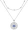 J.MUEN Damen Bösem Auge Halskette Silber 925 - Blau Evil Eye hänger Glücksbringer Zirkonia Kette Geschenk für Sie Frau Freundin Mama Valentinstag Weihnachten Muttertags