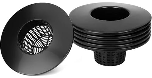 Lykvrii 5 Pack 6 Inch Net Pots for Hydroponics, Wide Lip Bucket Basket for Hydroponic & DWC Bucket System 2 in 1