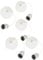 Ceiling Pendant Light Fitting, B22 Bulb Holder, White, 150mm 6 inch (5)