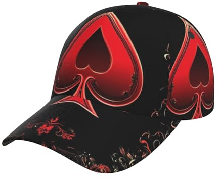 Ace of Spades Baseballkappe, Unisex, verstellbar, für Sport, Outdoor, Schwarz, Schwarz, Einheitsgr��e