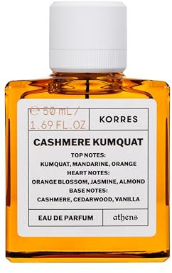 KORRES Cashmere Kumquat Eau de Parfum für Sie, orientalisch, floraler Damenduft mit Orangenblüten & Kaschmir Duft, vegan, 50ml