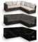 Futura Premium V Shaped Garden Furniture Covers Waterproof 215x215x80cm, Heavy Duty 600D Oxford Fabric Outdoor Rattan Corner Sofa Cover, PVC Lined, Air Vents and UV Safe
