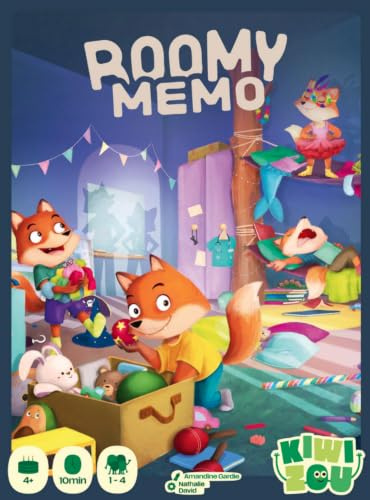 Blackrock Games Roomy Memo – kooperatives Memory-Spiel für Kinder ab 4 Jahren – 1 bis 5 Spieler – schnelles und spielerisches Lernspiel – Kiwizou Edition