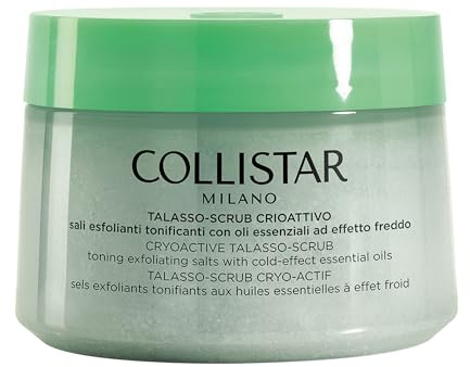 Collistar Talasso-Scrub Crio-Aktiv - Body Scrub with Cold Effect, Anti-Cellulite & Firming, with Sea Salt & Essential Oils, Drainage & Modeling, Exfoliating for Smooth Skin, 700 g