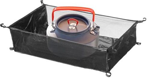 Campingtisch-Aufbewahrung: Netz-Utensilien-Sack, hängbares Organizer-Netz, Picknick-Behälter, faltbare Ausrüstungstasche, platzsparender Stauraum für Outdoor-Essen, Zeltküche, Wanderausflüge