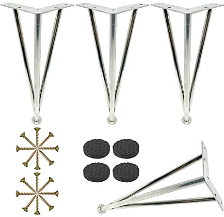 WLCNYL Pieds de Meubles réglables 10 cm, 15 cm, 20 cm, 25 cm, 30 cm, 35 cm, 40 cm, 60 cm, Pieds de Table en métal Modernes, Pieds de Meubles pour Salle de Bain et Cuisine, Pieds de Remplacement pou