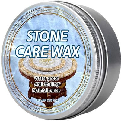 KOAHDE Stone Maintenance Polishing Wax,80G,1PC,Furniture Polish & Restoration Care Beeswax,Suit for Marble Furniture,Ceramic Tiles