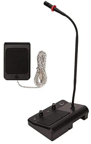 UPALDHOU Premium Dual Way Intercom Fensterlautsprechersystem mit Einfachem Betrieb für die Bankstation 100‑240V für Botschaftbüro (EU-Stecker)