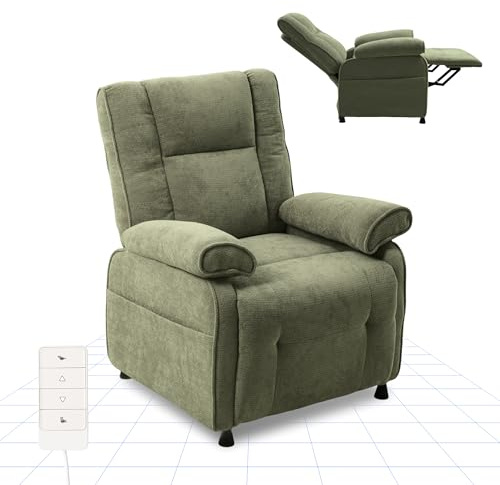 FLEXISPOT Elektrischer Relaxsessel mit Liegefunktion 105°–155°, zusätzliche Schnellbedienung für Aufrichten und Zurückstellen, extra Dicke Polsterung, belastbar bis 150 kg, X3(Grün)