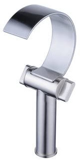 Nero Bad Waschtisch Design Wasserfall Armatur hoch für Aufsatz Waschbecken