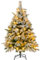 GYMAX 4.5FT/6FT Pre-Lit Christmas Tree, Snow-flocked Xmas Tree with 384/752 Branch Tips, 150/250 Warm-White LED Lights and Pine Needles, Holiday Decor Hinged Tree (136cm)