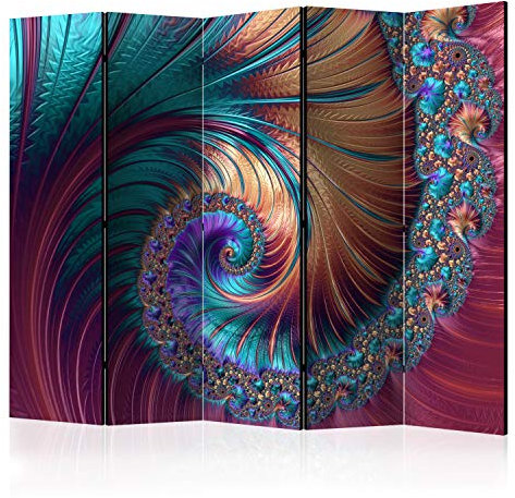 murando Raumteiler Foto Paravent Mandala 225x172 cm beidseitig auf Vlies-Leinwand Bedruckt Trennwand Spanische Wand Sichtschutz Raumtrenner Home Office Ornament a-C-0110-z-c